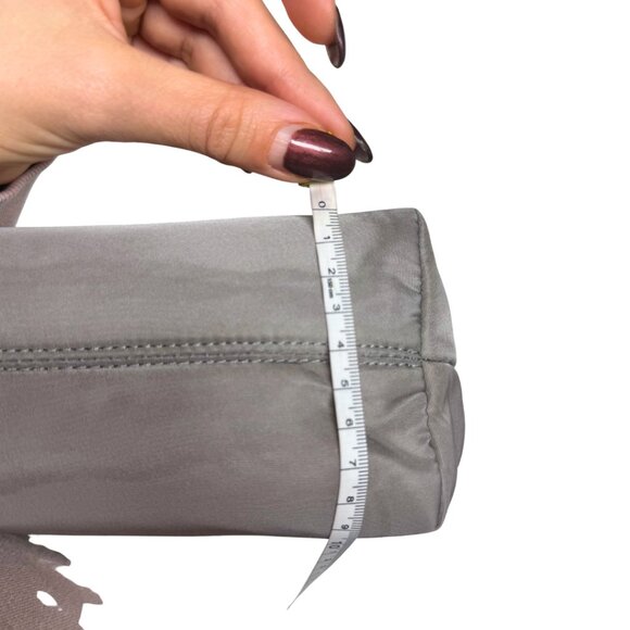 Vintage Dooney & Bourke Grey Nylon Crossbody Bag Leather Trim - Picture 9 of 17